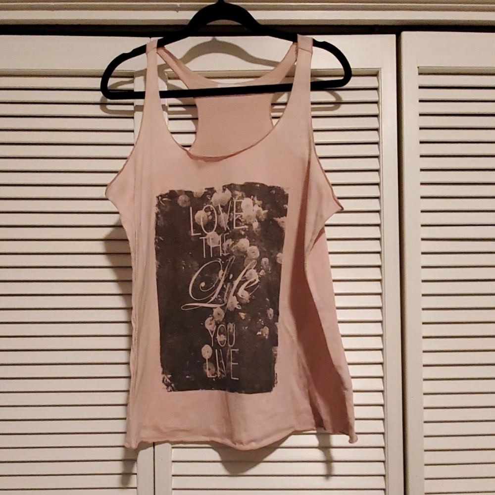 Blush love the life you love tank top